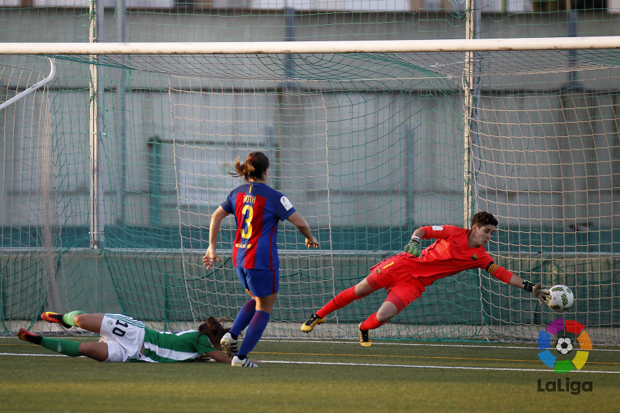 Paula Moreno anota el 1-1 frente al Barça. Foto vía: LaLiga.es