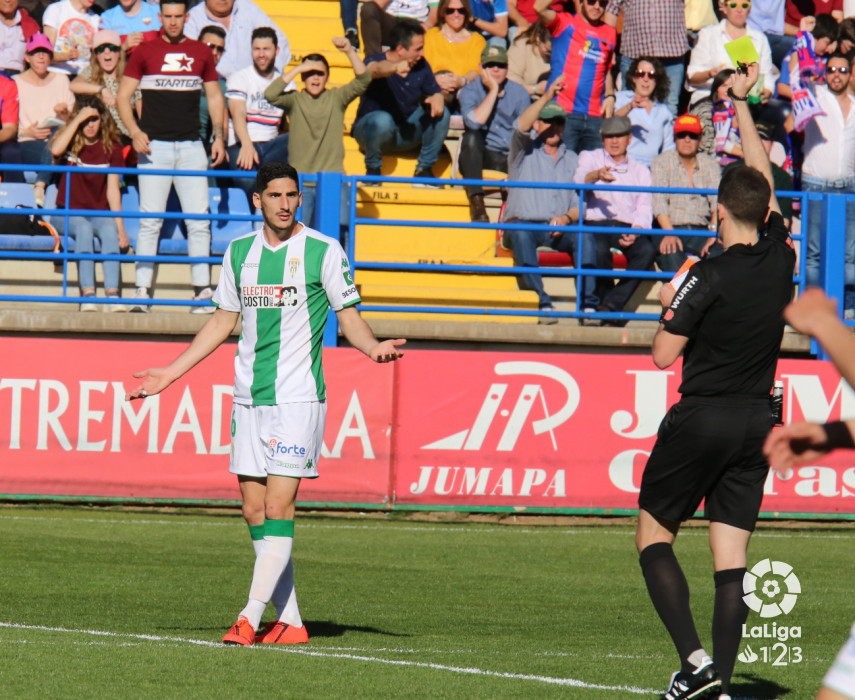 Yann Bodiger, en un partido con el Córdoba de la pasada campaña (Foto: LaLiga).
