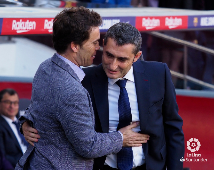 Rubi, junto a Ernesto Valverde (Foto: LaLiga).