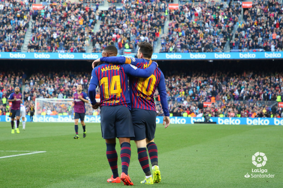Celebración del tanto de Leo Messi (Foto: LaLiga).