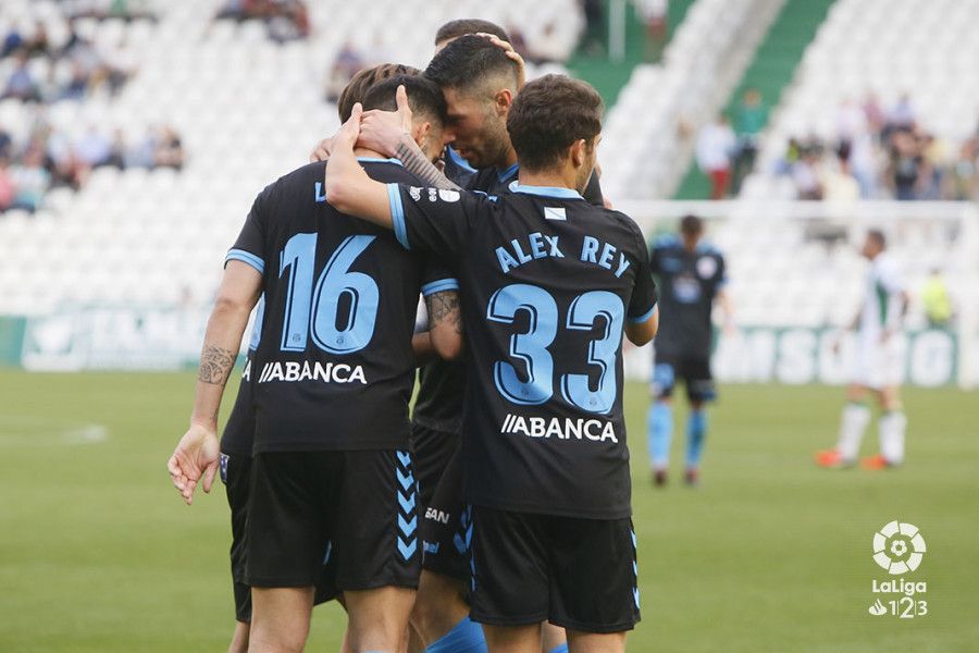 El Lugo celebra un gol en la jornada 34 (Foto: LaLiga).