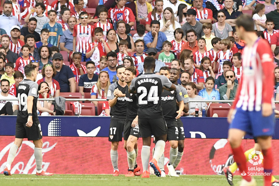 Sarabia celebra su gol al Atlético (Foto: LaLiga).